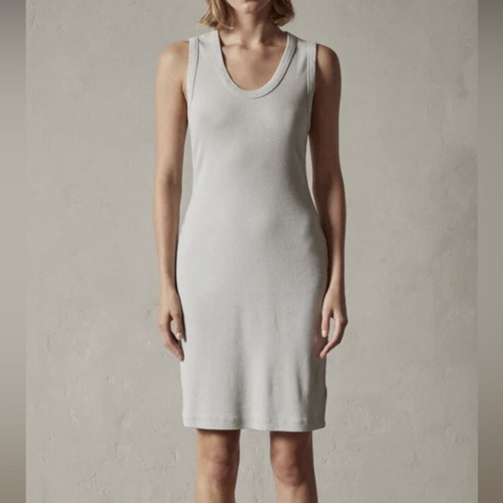 James Perse ribbed tank dress dusty pink sz M